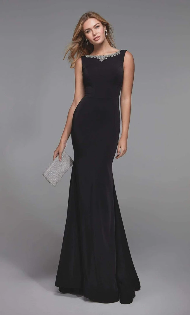 Alyce Paris - 27538 Embellished Bateau Neck Trumpet Dress With Train 3 Alyce Paris - 27538 Embellished Bateau Neck Trumpet Dress With Train