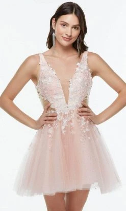 Alyce Paris 3099 - V-Straps Cocktail Dress