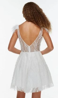 Alyce Paris 3100 - Cap Sleeve Glitter Cocktail Dress