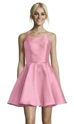 Alyce Paris - 3703 Strappy Fitted Halter Cocktail Dress