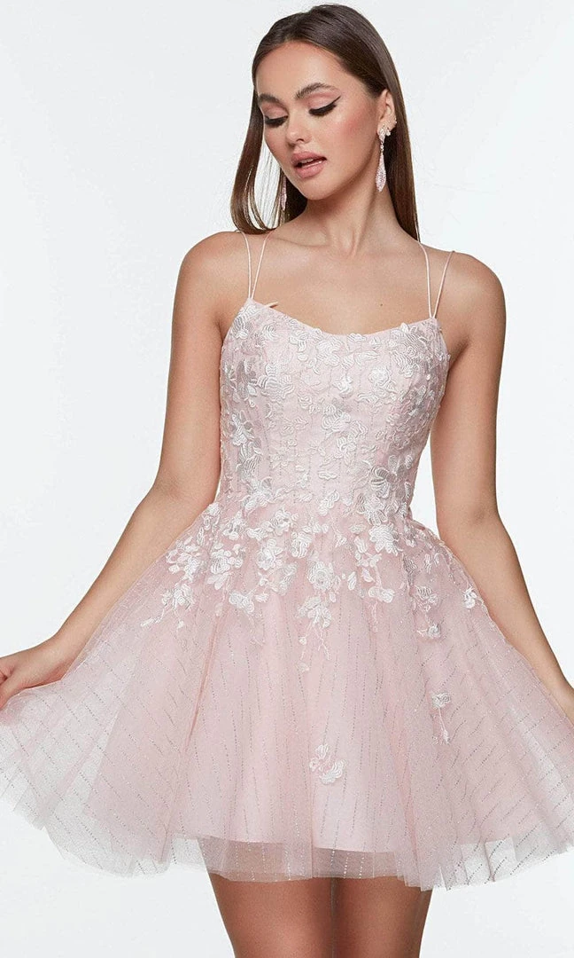 Alyce Paris 3968 - Straight Neck Cocktail Dress 6 Alyce Paris 3968 - Straight Neck Cocktail Dress