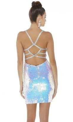 Alyce Paris - 4347 Intricate Back Sequined Sheath Dress 9 Alyce Paris - 4347 Intricate Back Sequined Sheath Dress