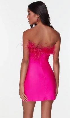 Alyce Paris 4524 - Feathered Strapless Cocktail Dress