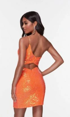 Alyce Paris 4550 - Cutout Back Sequin Cocktail Dress