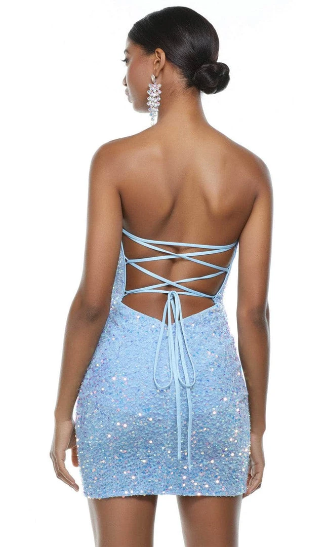 Alyce Paris 4605 - Strapless Sequined Cocktail Dress 4 Alyce Paris 4605 - Strapless Sequined Cocktail Dress