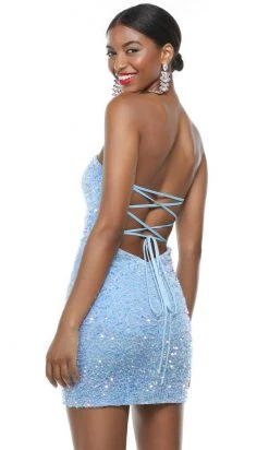Alyce Paris 4605 - Strapless Sequined Cocktail Dress 15 Alyce Paris 4605 - Strapless Sequined Cocktail Dress