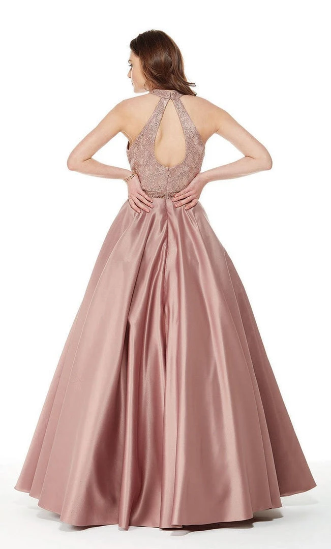 Alyce Paris - 5021 Sleeveless Beaded Lace High Neck Ballgown 4 Alyce Paris - 5021 Sleeveless Beaded Lace High Neck Ballgown