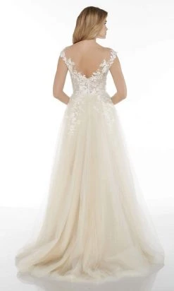 Alyce Paris - 5090 Cap Sleeve Embroidered Lace Tulle Dress