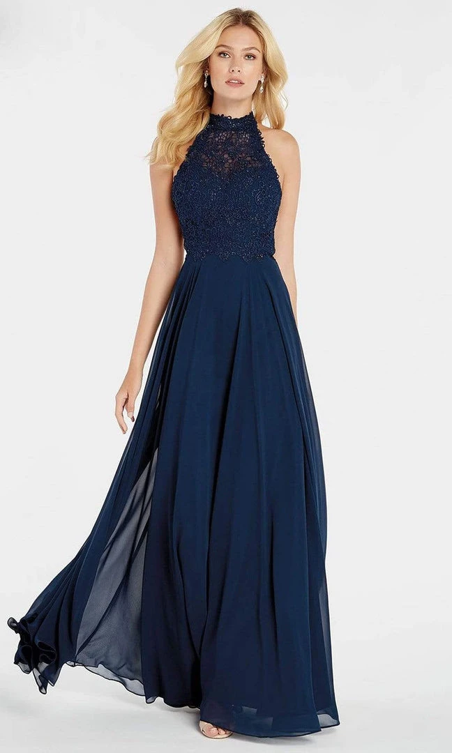 Alyce Paris - 60354 Beaded Lace Bodice Flowy Chiffon Evening Gown 3 Alyce Paris - 60354 Beaded Lace Bodice Flowy Chiffon Evening Gown
