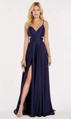 Alyce Paris - 60453 Sleeveless V Neck Sexy Satin A-Line Gown