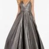 Alyce Paris - 60564 Shimmering Sleeveless High Slit A-Line Gown
