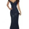 Alyce Paris - 60650 Off Shoulder Jeweled Lace Sheath Gown