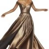 Alyce Paris - 60718 Off-Shoulder Metallic Jacquard A-Line Gown