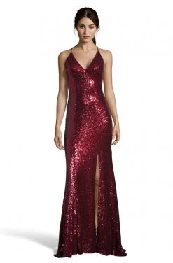Alyce Paris - 60822 Sleeveless V Neck Fitted Allover Sequins Gown