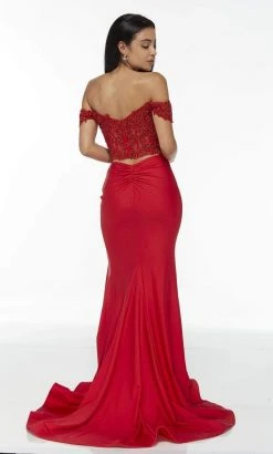 Alyce Paris - 60863 Two Piece Embroidered Off-Shoulder Dress