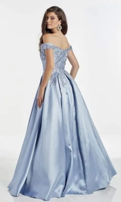 Alyce Paris - 60877 Embroidered Deep Off Shoulder Mikado Ballgown