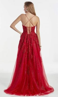 Alyce Paris - 60882 Spaghetti Strap Shimmer Tulle A-Line Gown