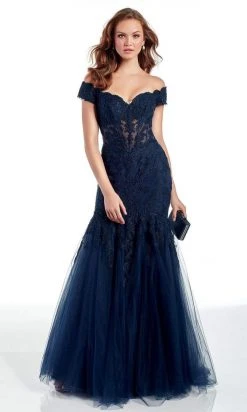 Alyce Paris - 60925 Lace Corset Bodice Tulle Mermaid Gown