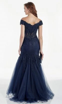 Alyce Paris - 60925 Lace Corset Bodice Tulle Mermaid Gown 6 Alyce Paris - 60925 Lace Corset Bodice Tulle Mermaid Gown