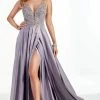 Alyce Paris - 60974 Embellished Plunging V-Neck Charmeuse Satin Gown 1 Alyce Paris - 60974 Embellished Plunging V-Neck Charmeuse Satin Gown