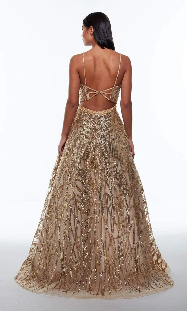 Alyce Paris - 61000 Beaded Strappy Bandeau Dress 4 Alyce Paris - 61000 Beaded Strappy Bandeau Dress