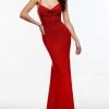 Alyce Paris - 61045 Sleeveless Cowl Neck Studded Fitted Evening Gown