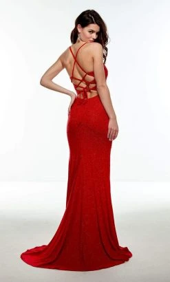 Alyce Paris - 61045 Sleeveless Cowl Neck Studded Fitted Evening Gown