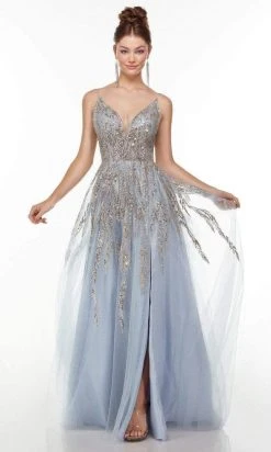 Alyce Paris - 61070 Sheer Embellished A-Line Gown