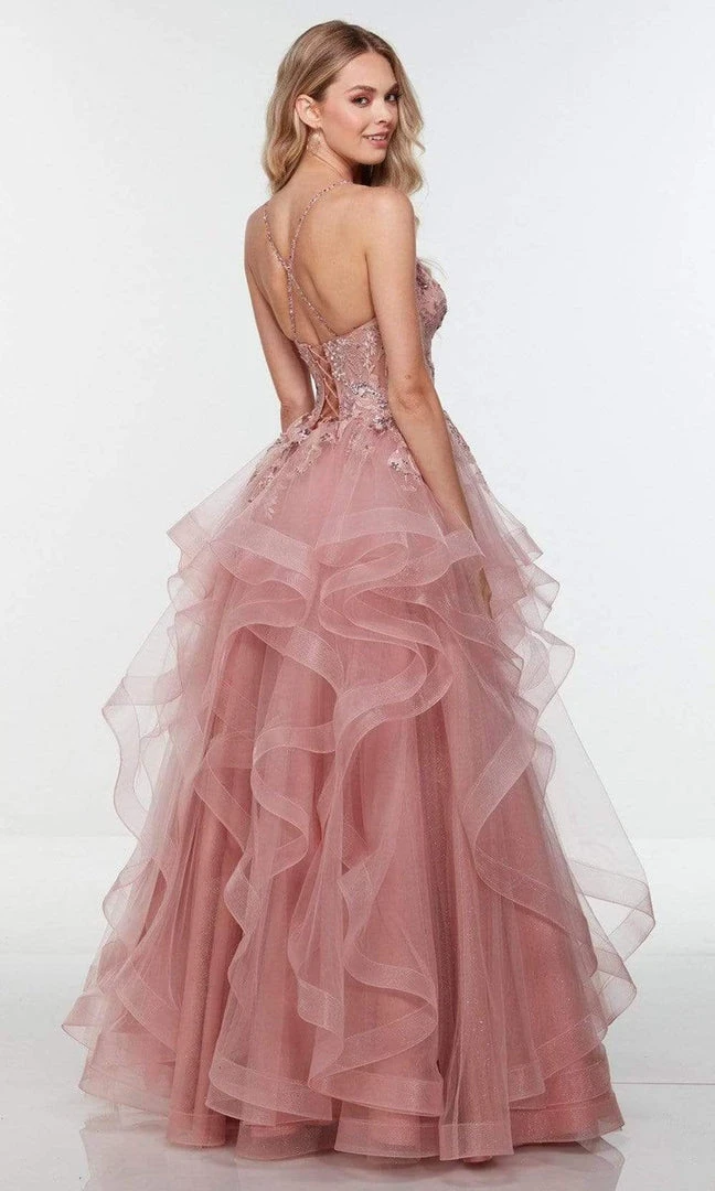 Alyce Paris - 61085 Organza Tiered A-Line Gown 4 Alyce Paris - 61085 Organza Tiered A-Line Gown