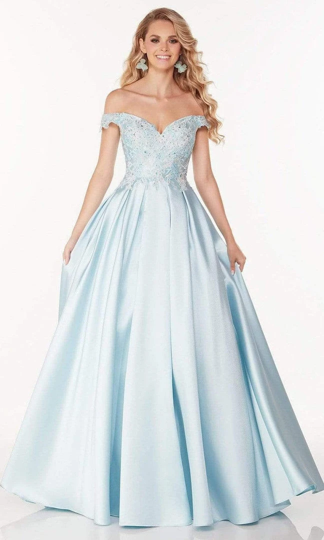 Alyce Paris - 61103 Off Shoulder Satin A-Line Gown 3 Alyce Paris - 61103 Off Shoulder Satin A-Line Gown