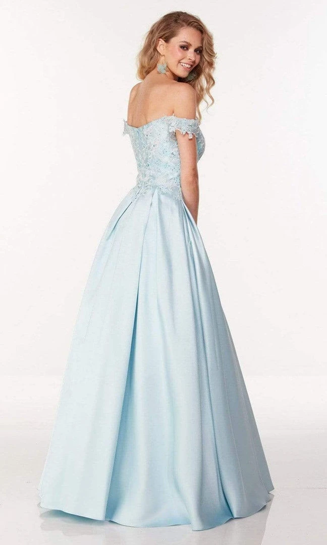 Alyce Paris - 61103 Off Shoulder Satin A-Line Gown 4 Alyce Paris - 61103 Off Shoulder Satin A-Line Gown