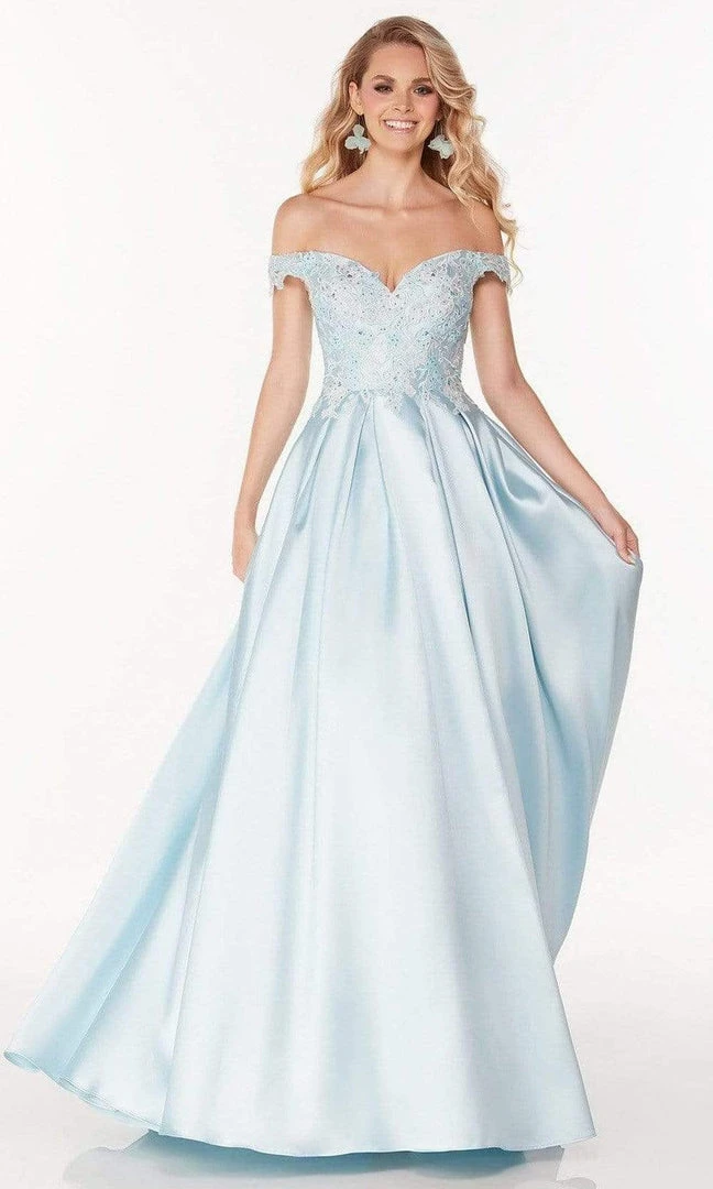 Alyce Paris - 61103 Off Shoulder Satin A-Line Gown 5 Alyce Paris - 61103 Off Shoulder Satin A-Line Gown