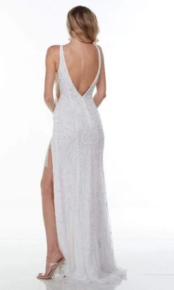 Alyce Paris - 61112 Sleeveless V-Back Sheath Gown 9 Alyce Paris - 61112 Sleeveless V-Back Sheath Gown