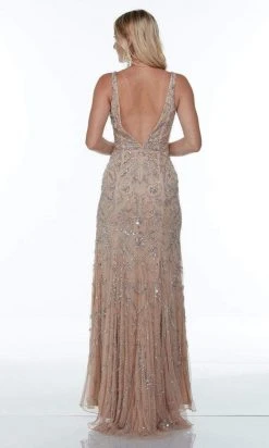 Alyce Paris - 61112 Sleeveless V-Back Sheath Gown