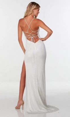 Alyce Paris - 61119 Spaghetti Straps Sheath Gown