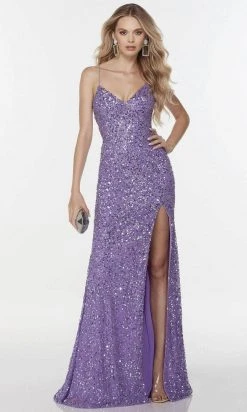 Alyce Paris 61125 - Sleeveless Sequined Evening Dress 12 Alyce Paris 61125 - Sleeveless Sequined Evening Dress