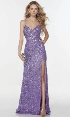 Alyce Paris 61125 - Sleeveless Sequined Evening Dress 10 Alyce Paris 61125 - Sleeveless Sequined Evening Dress