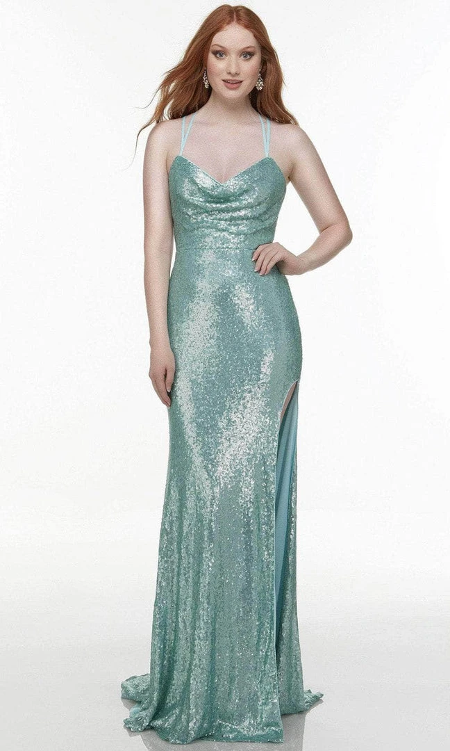 Alyce Paris 61145 - Dual Straps Sequined Dress 5 Alyce Paris 61145 - Dual Straps Sequined Dress