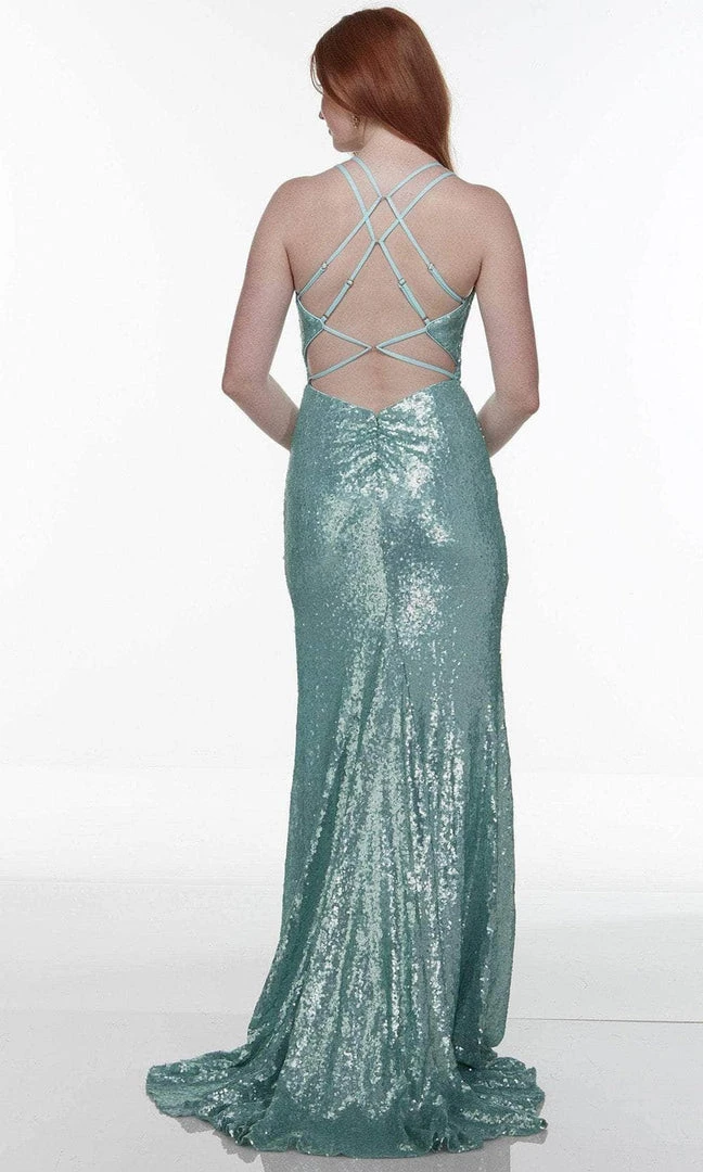 Alyce Paris 61145 - Dual Straps Sequined Dress 6 Alyce Paris 61145 - Dual Straps Sequined Dress