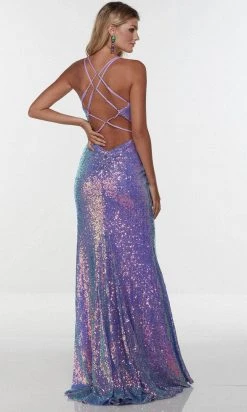 Alyce Paris 61145 - Dual Straps Sequined Dress 18 Alyce Paris 61145 - Dual Straps Sequined Dress