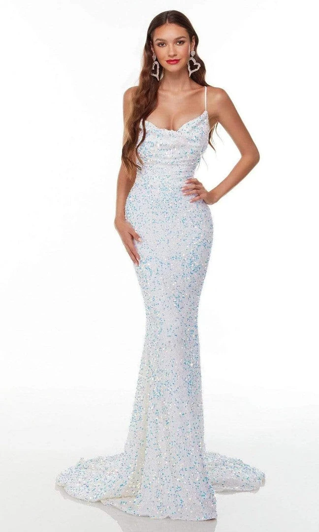 Alyce Paris - 61148 Cowl Neck Sequin Gown 3 Alyce Paris - 61148 Cowl Neck Sequin Gown