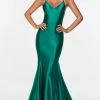 Alyce Paris - 61174 Satin V Neck Trumpet Gown