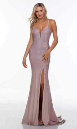 Alyce Paris - 61175 Jewel Strewn Gown With Slit
