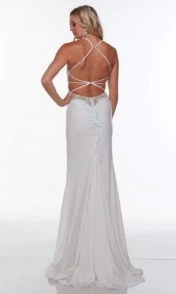 Alyce Paris - 61190 Plunging V-Neck High Slit Dress 13 Alyce Paris - 61190 Plunging V-Neck High Slit Dress