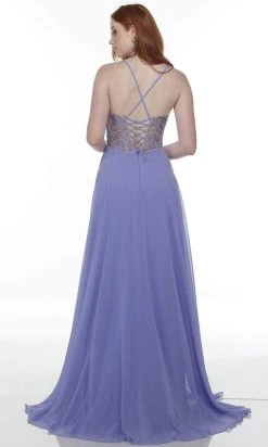 Alyce Paris 61198 - Scoop Neck High Slit Prom Gown