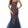 Alyce Paris - 61204 Spaghetti Straps Glitter Sequin Gown