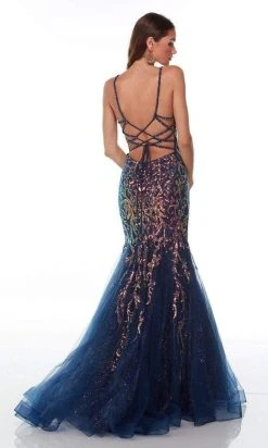 Alyce Paris - 61204 Spaghetti Straps Glitter Sequin Gown