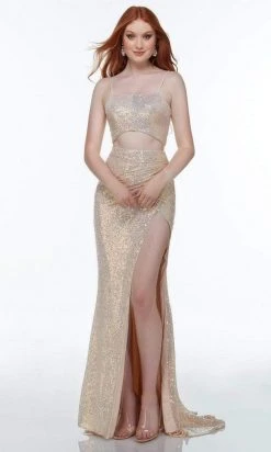 Alyce Paris - 61209 Two Piece Sequined Slit Gown