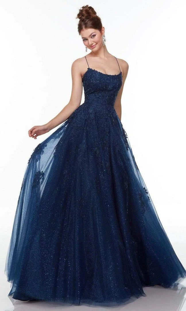 Alyce Paris - 61221 Glittered Floral A-Line Gown 3 Alyce Paris - 61221 Glittered Floral A-Line Gown