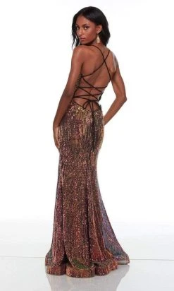 Alyce Paris - 61231 Cross Styled Sequin Gown 11 Alyce Paris - 61231 Cross Styled Sequin Gown